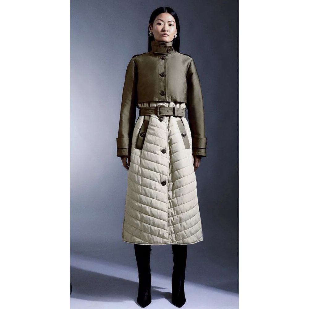 Karen Millen Lightweight Padded Hybrid Trench Coat New With Tags Size 10